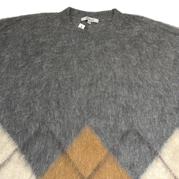 Madewell Brushed Argyle Crewneck Sweater - Picture 9 of 16